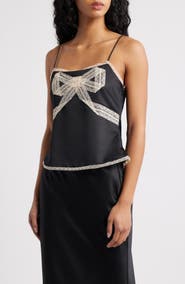 LoveShackFancy Arise Lace Bow Camisole