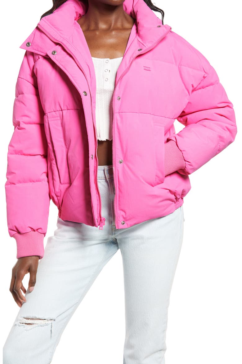 Levi's® Women's Puffer Jacket, Main, color, HOT PINK