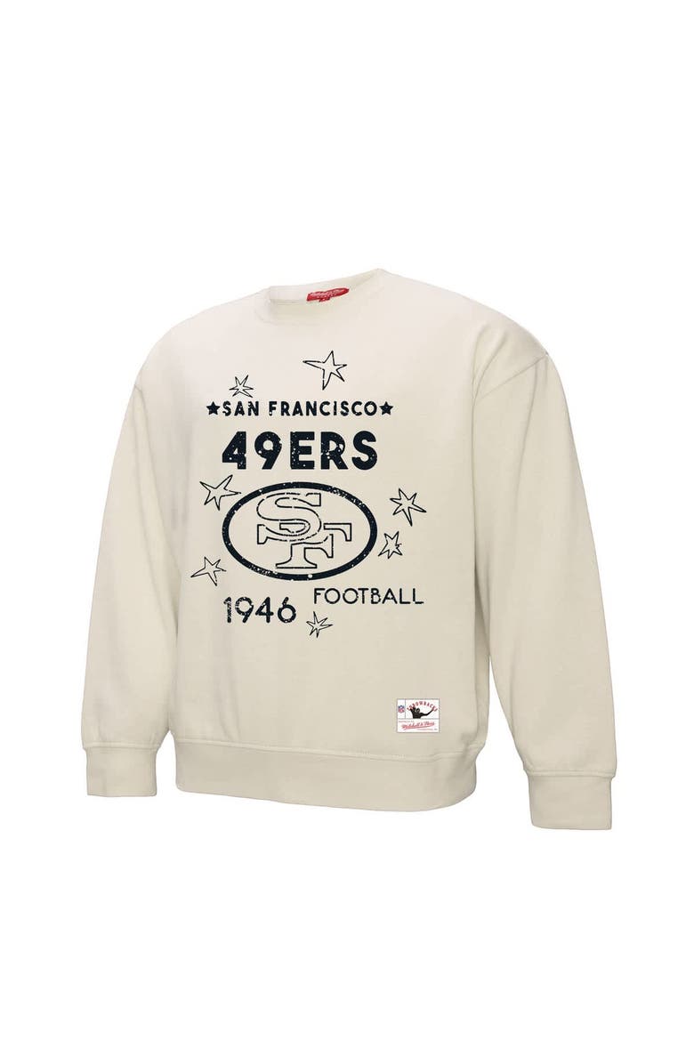 Mitchell & Ness Women's Mitchell & Ness Cream San Francisco 49ers Shooting Stars Pullover Sweatshirt, Main, color, Cream
