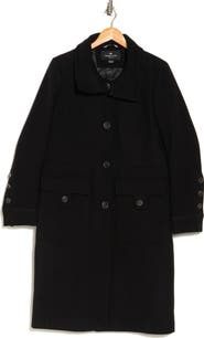 Andrew Marc Almedia Wool Blend Twill Coat