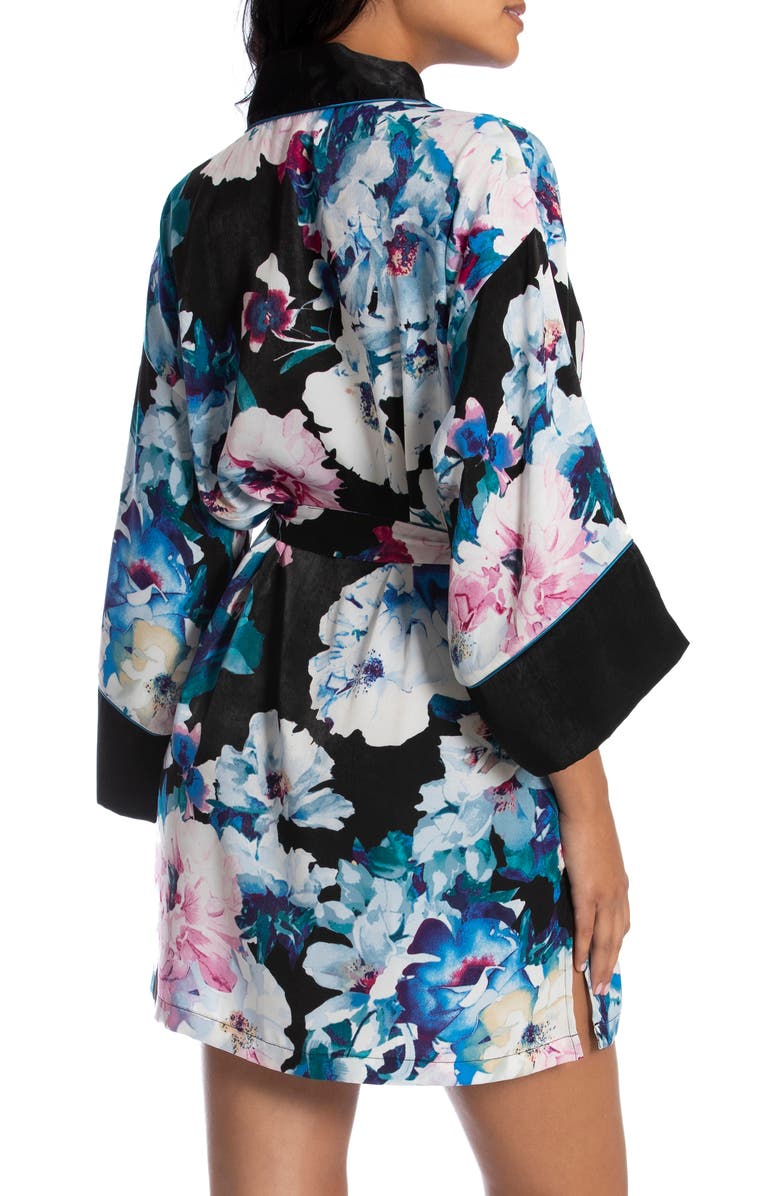 In Bloom by Jonquil Shimmer Floral Print Satin Wrap, Alternate, color, 