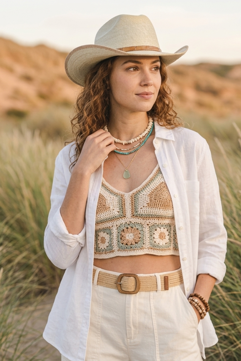 Lumina Sky  Handwoven Straw Sun Hat - Bohemian Summer Cowboy Hat, Alternate, color, Natural / Ochre