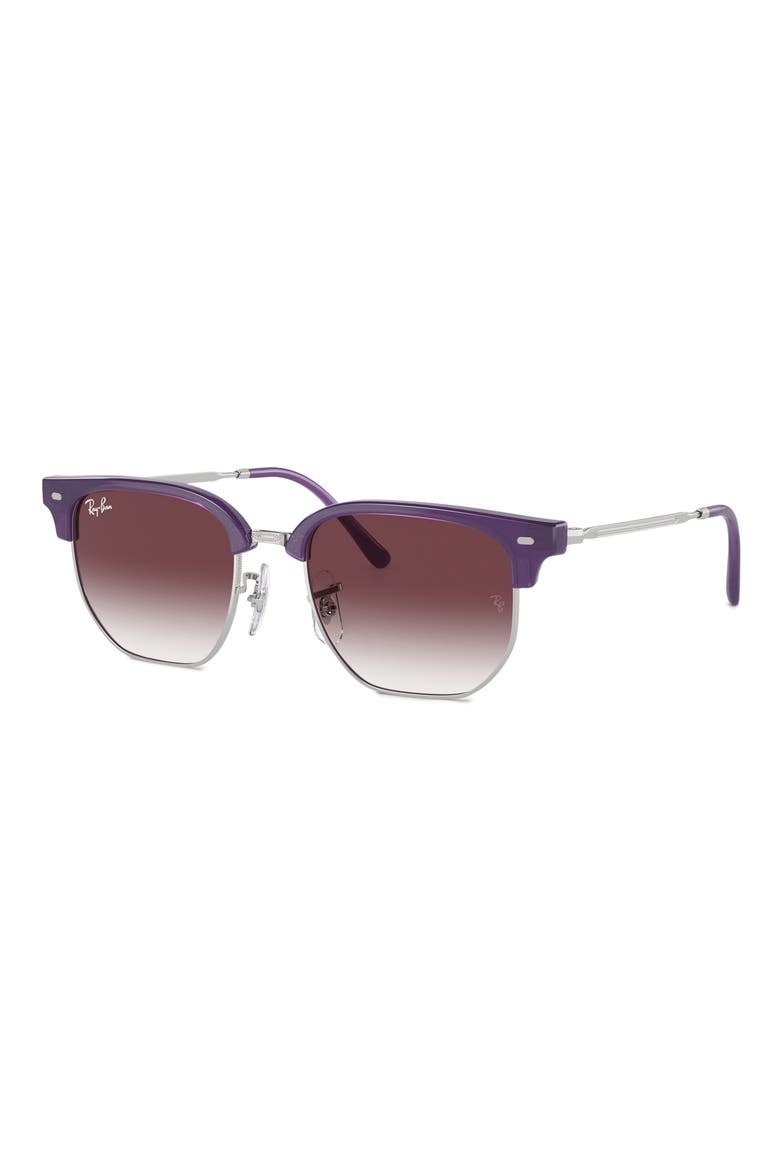Kids' Junior New Clubmaster Gradient Polarized 47mm Irregular Sunglasses, Alternate, color, VIOLET