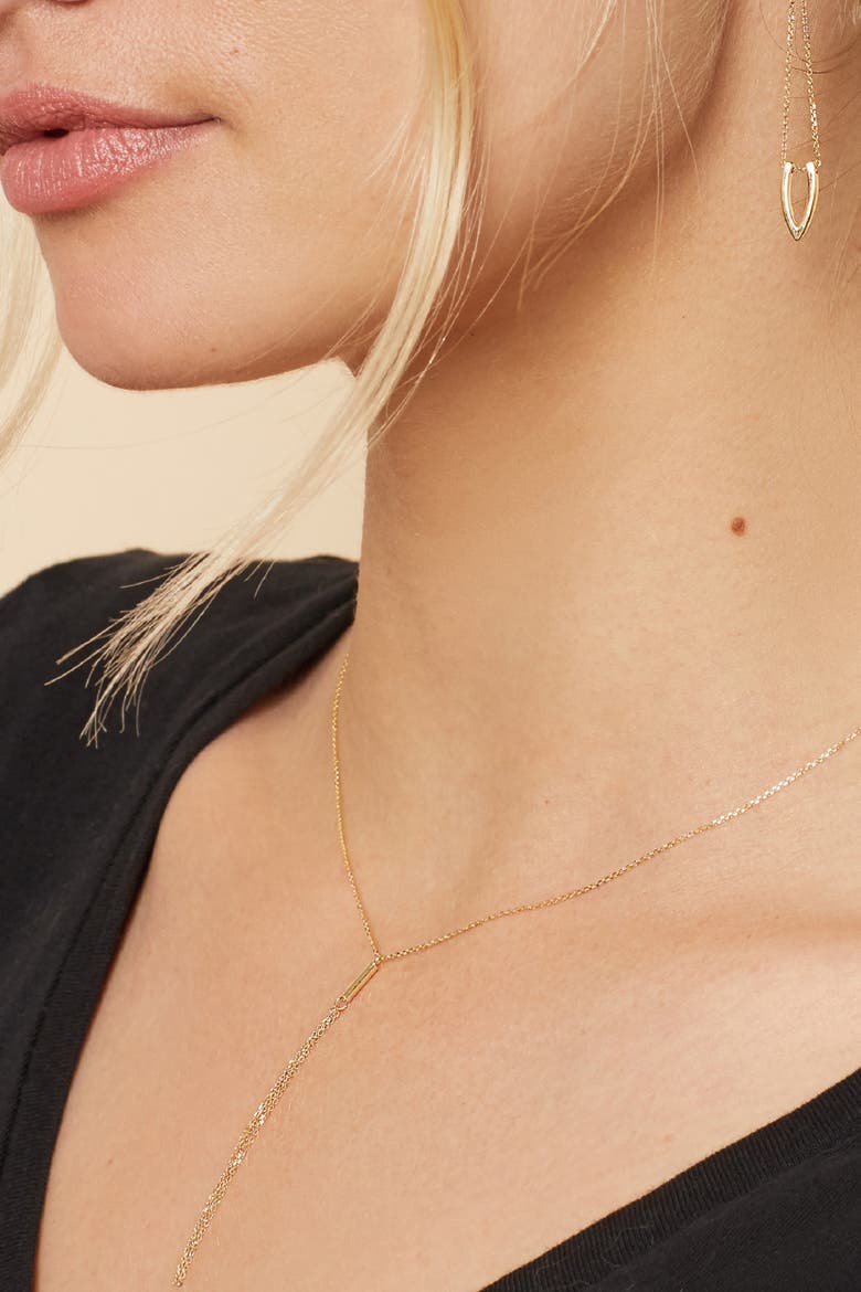 14K Yellow Gold Vicenza Drop Necklace, Alternate, color, Yellow Gold