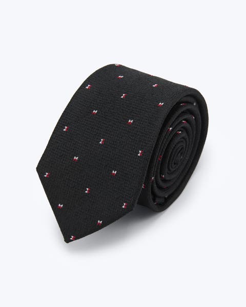 Twin Bows Silk Jacquard Tie