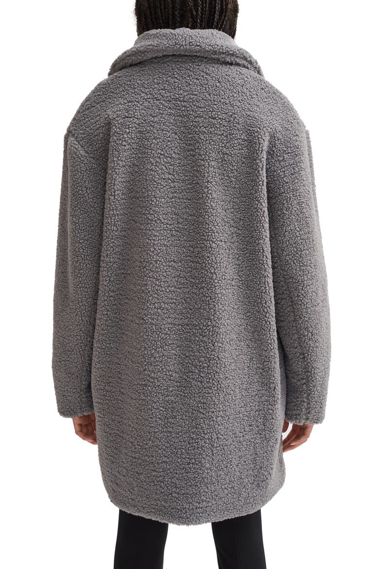 Paloma Faux Shearling Coat, Alternate, color, GREY