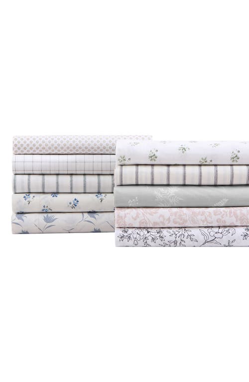 Stone Cottage Foliage 200 Thread Count Cotton Percale Sheet Set In Gray