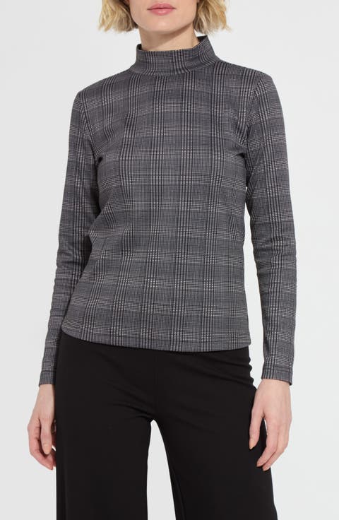 Lena Ponte Mock Neck Top