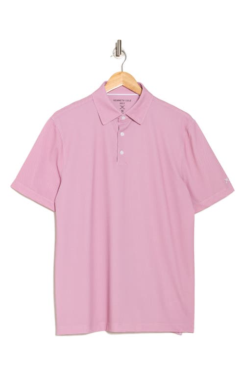 Kenneth Cole Chevron Piqué Golf Polo In Pink