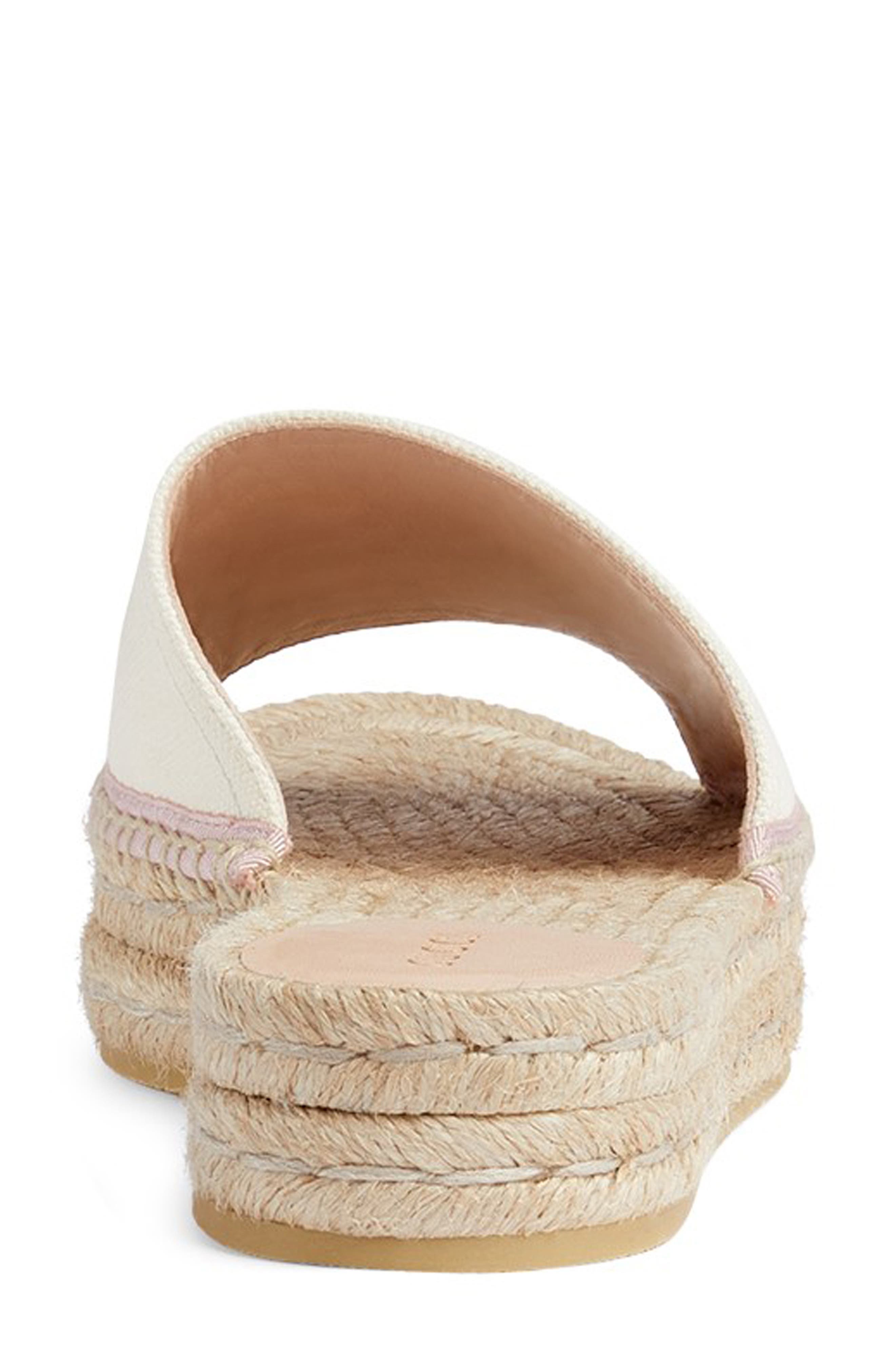 Gucci Pilar Interlocking G Embroidered Canvas Espadrille Slide Sandal, Alternate, color, 