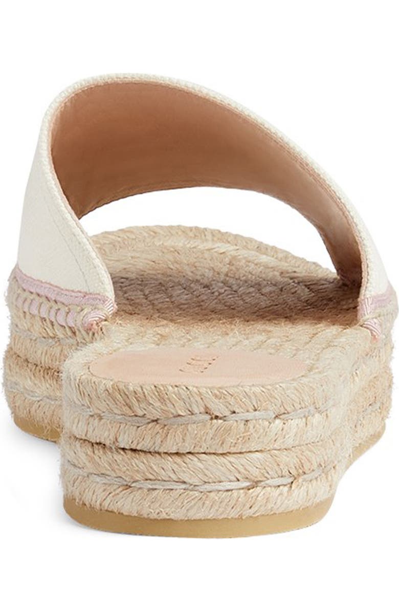 Gucci Pilar Interlocking G Embroidered Canvas Espadrille Slide Sandal, Alternate, color,