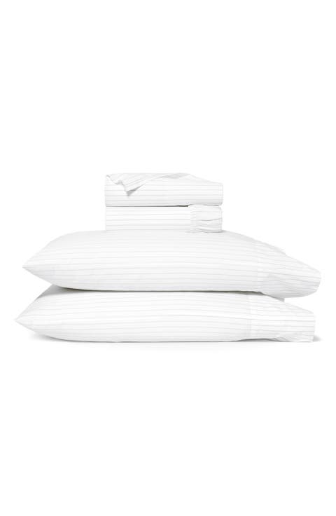 Simple Stripe Organic Cotton Percale Sheet Set