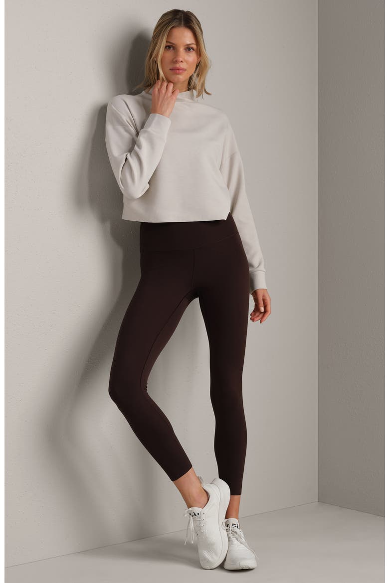 DreamGlow Mock Neck Crop Sweatshirt, Alternate, color, SAND