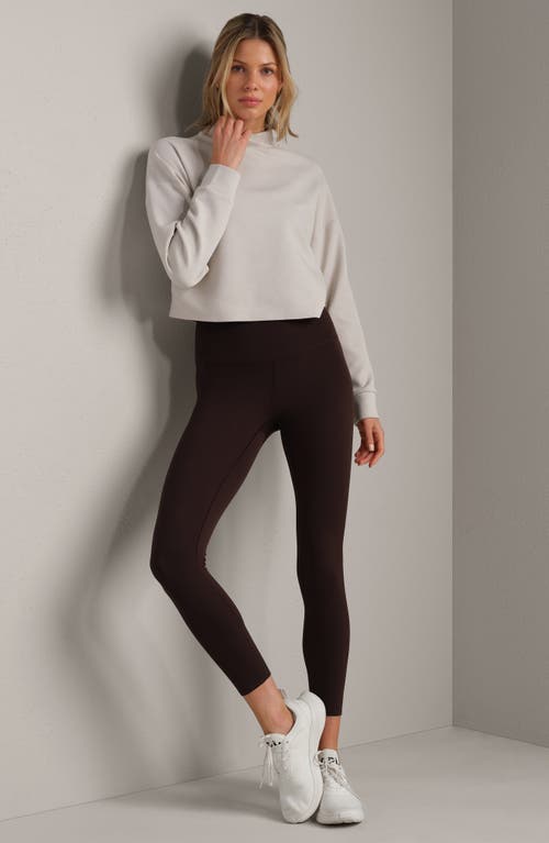 Rhone Dreamglow Mock Neck Crop Sweatshirt In Gray