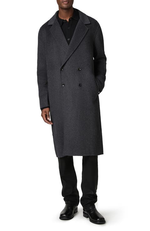 Anselmo Double Breasted Wool Blend Coat