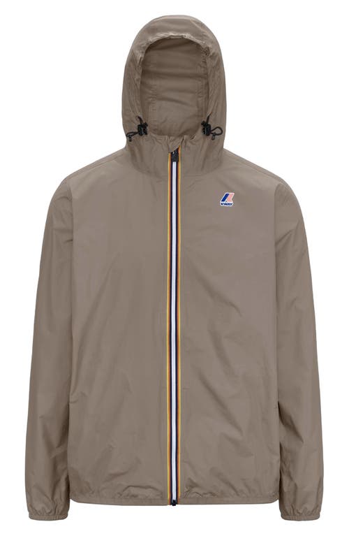 K-way Le Vrai 4.0 Claude Water Repellent Jacket In Beige Taupe
