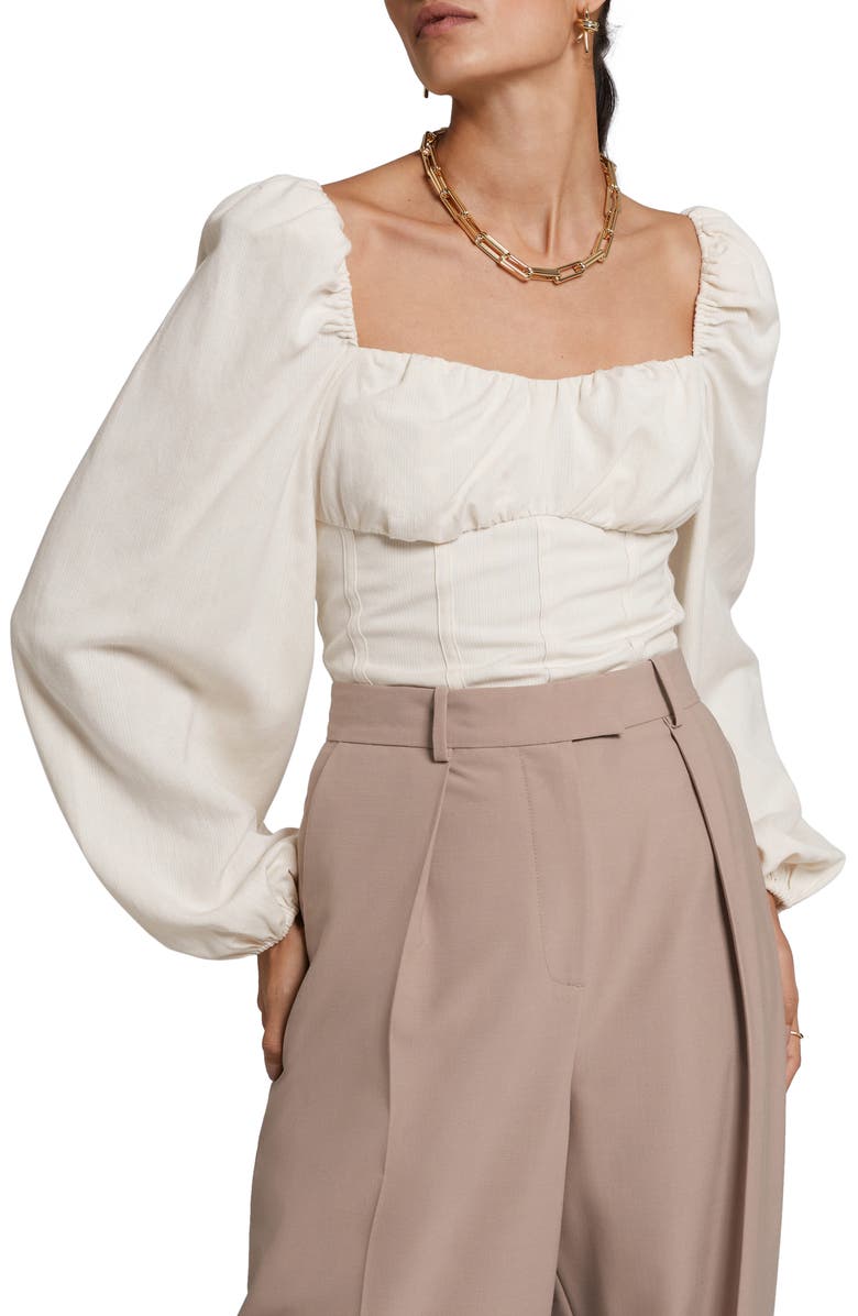 & Other Stories Heart Shaped Blouse, Main, color, White