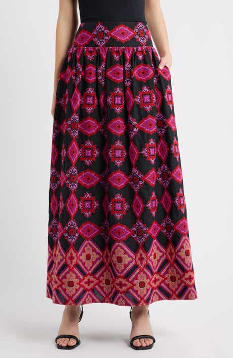 CIEBON Deana Embroidered Cotton Skirt
