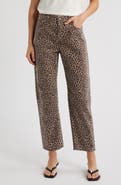 Madewell The Leopard Darted Barrel Leg Jeans