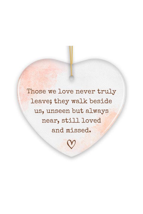 Always Near Watercolor Heart Memorial Ornament