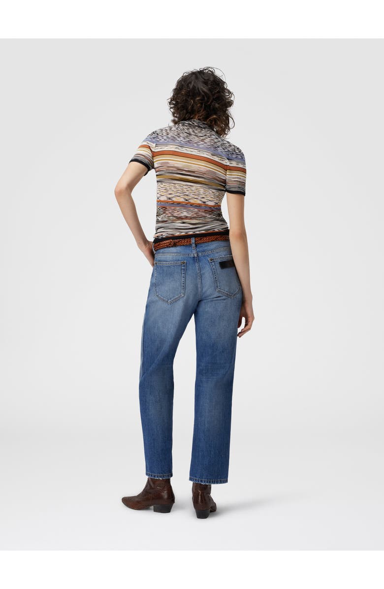 Missoni Mock Neck Sweater In Striped Knit, Alternate, color, Multicoloured