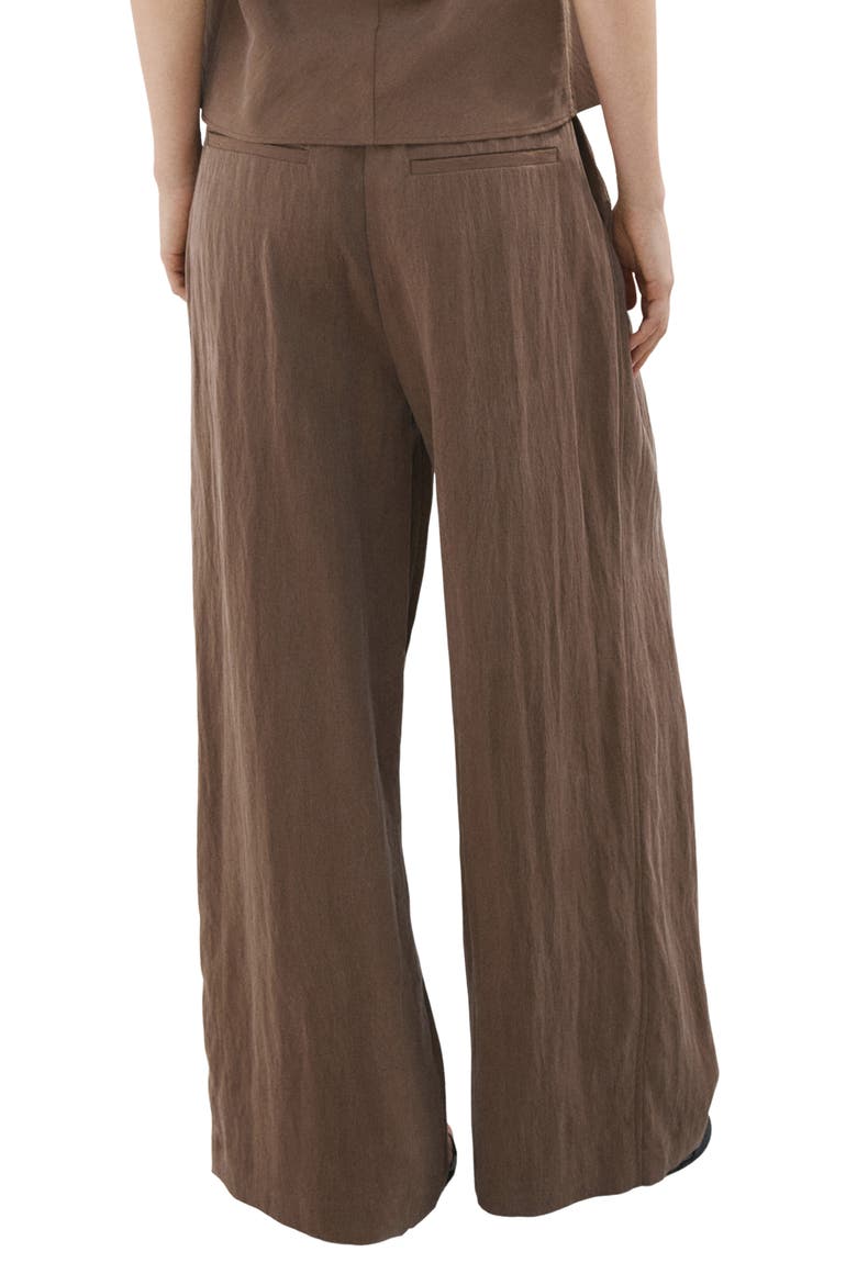 Straight Leg Lyocell Pants, Alternate, color, BROWN
