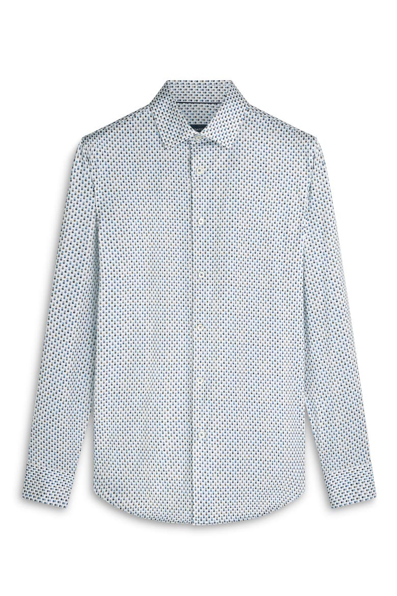 James OoohCotton® Double Dot Print Button-Up Shirt, Alternate, color, CHALK