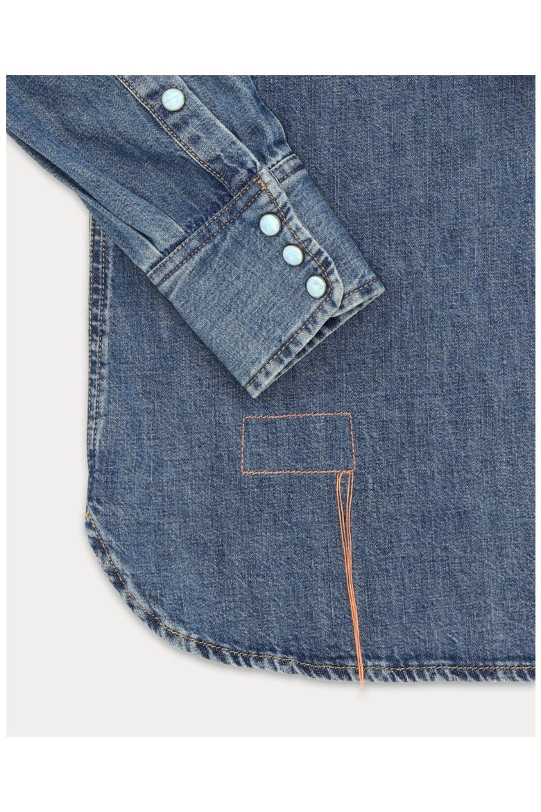 Japan Denim Texan Shirt, Alternate, color, Stone Wash
