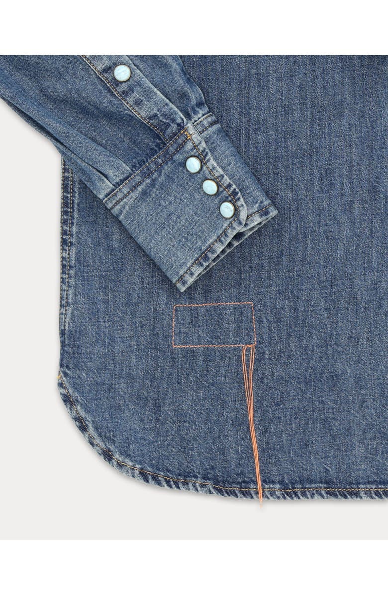 Fortela Japan Denim Texan Shirt, Alternate, color, Stone Wash