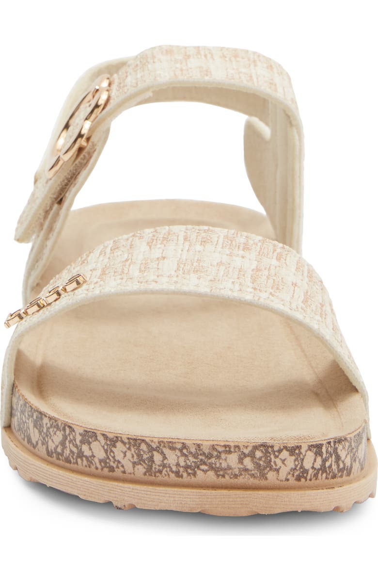 bebe Kids' Double Strap Footbed Sandal, Alternate, color, Tan
