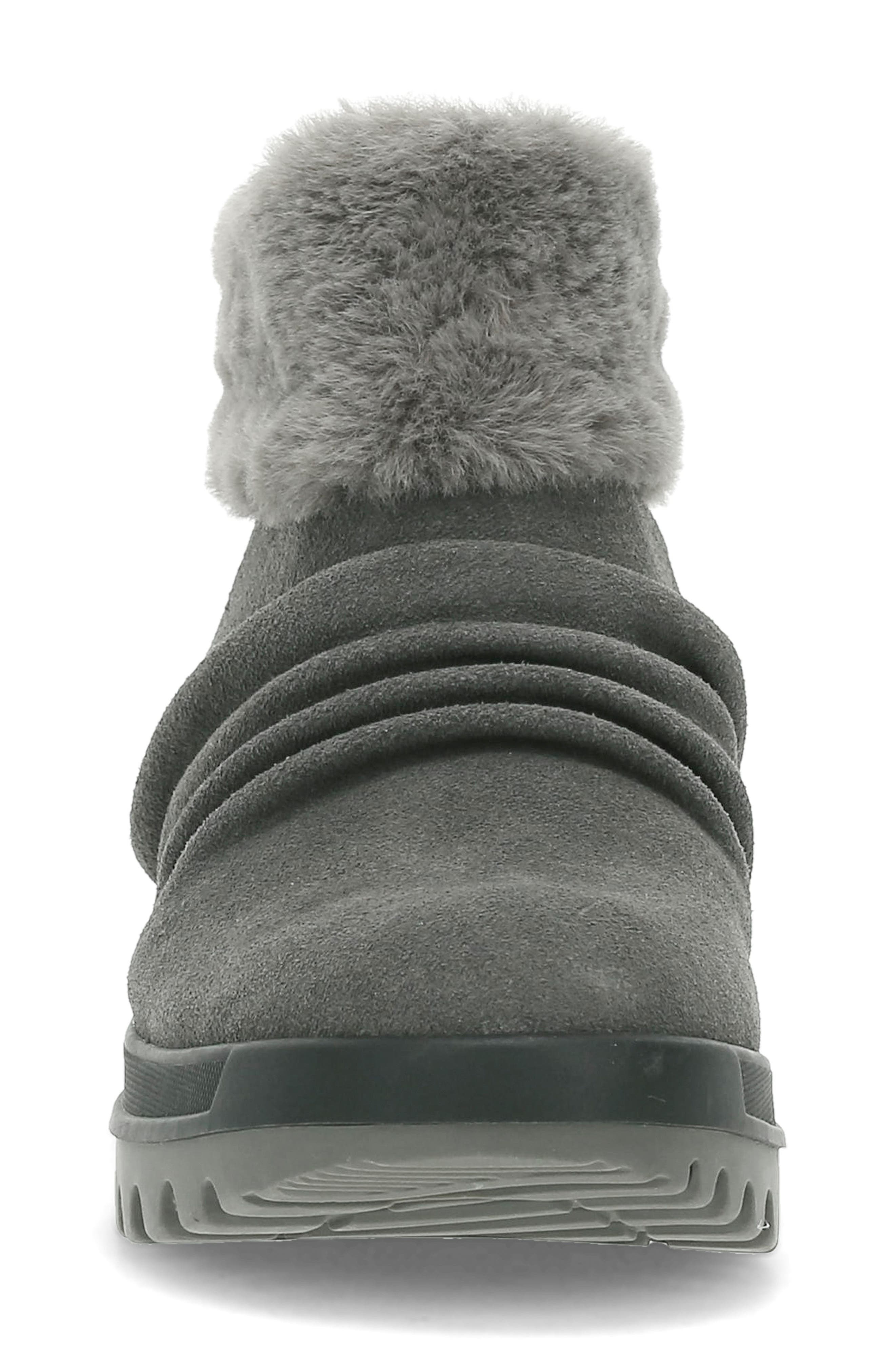 Nuri Faux Fur Trim Cold Weather Bootie, Alternate, color, DARK GREY