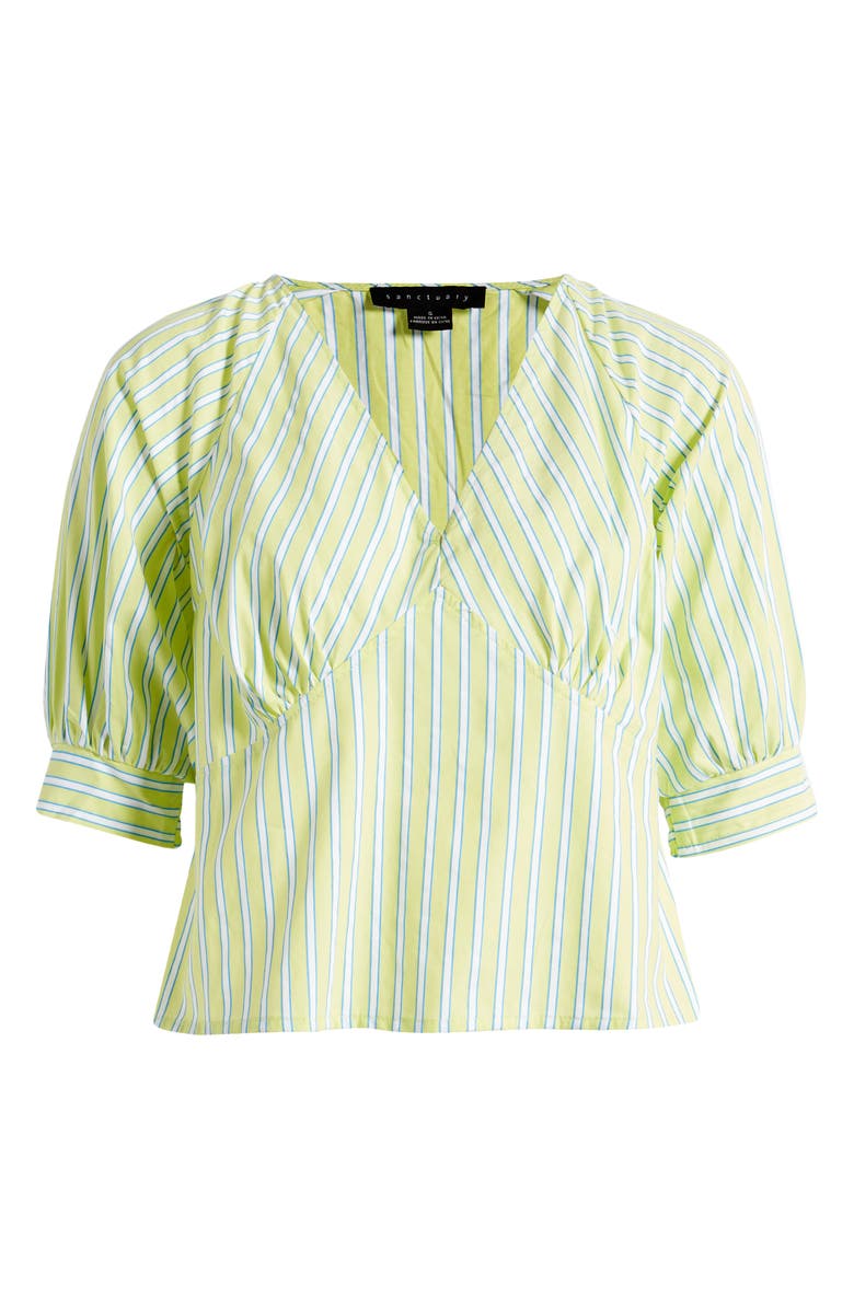Sanctuary Stripe Cotton Poplin Top, Alternate, color,