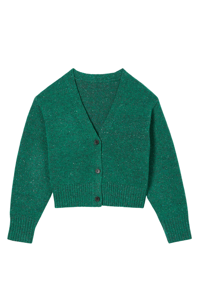 M.M.LaFleur Delina Confetti Wool  Cardigan, Alternate, color, Verdant