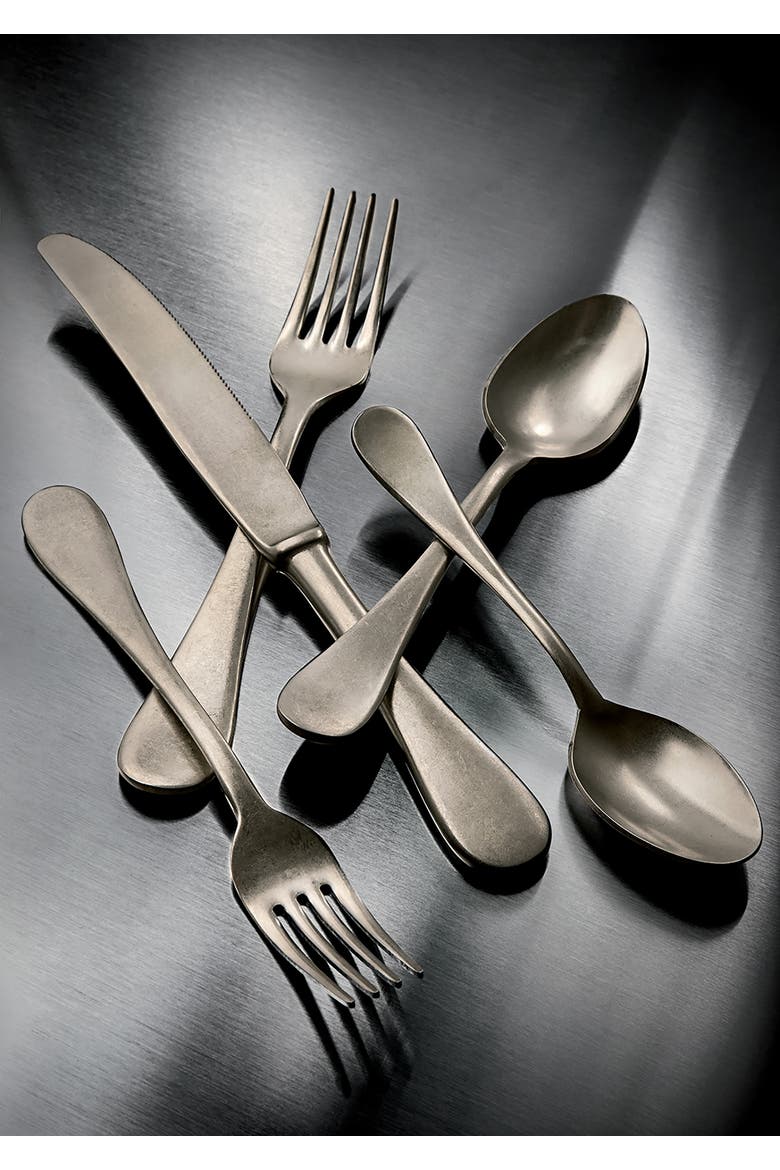 Vintage Pewter Flatware Set - 67 Pieces, Alternate, color, Champagne