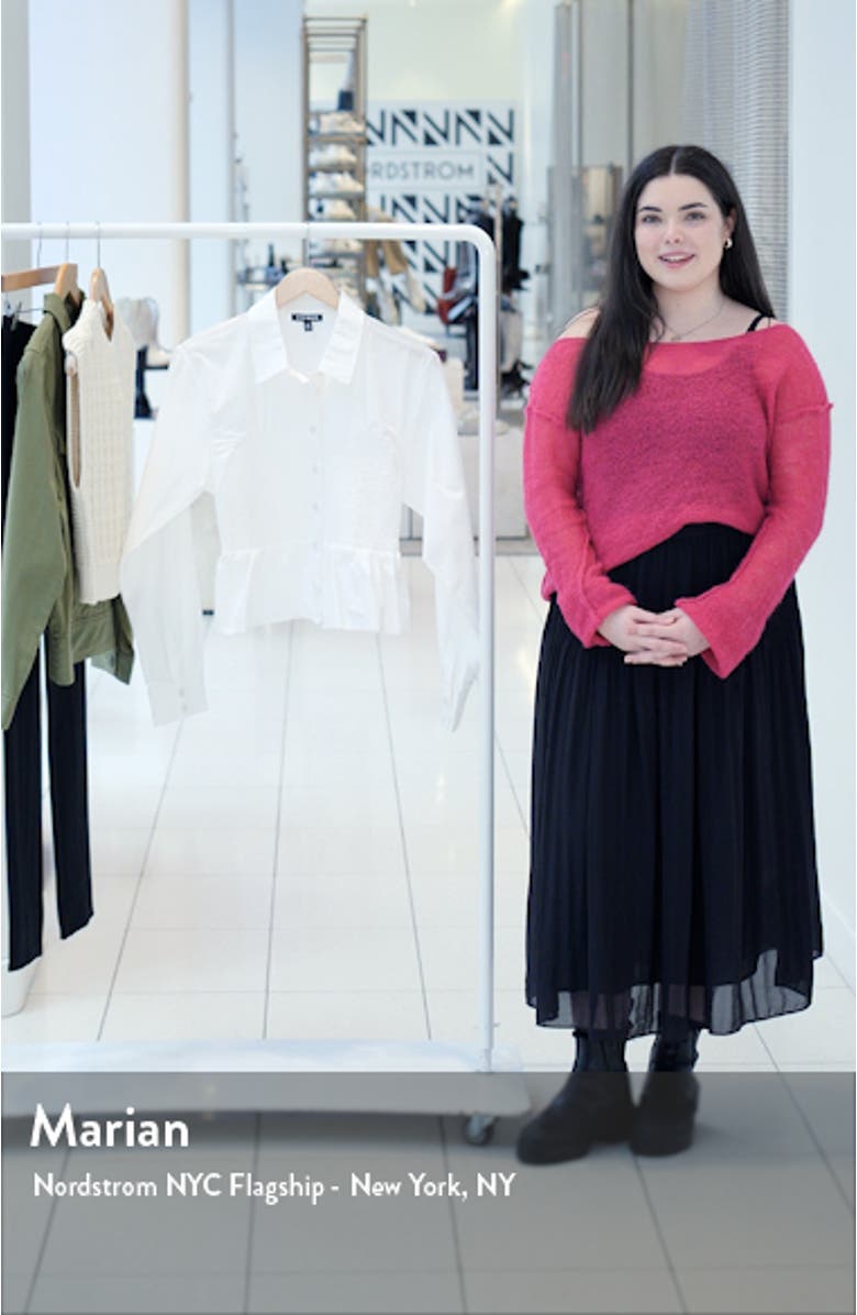 Marisol Smock Detail Cotton Button-Up Shirt, sales video thumbnail