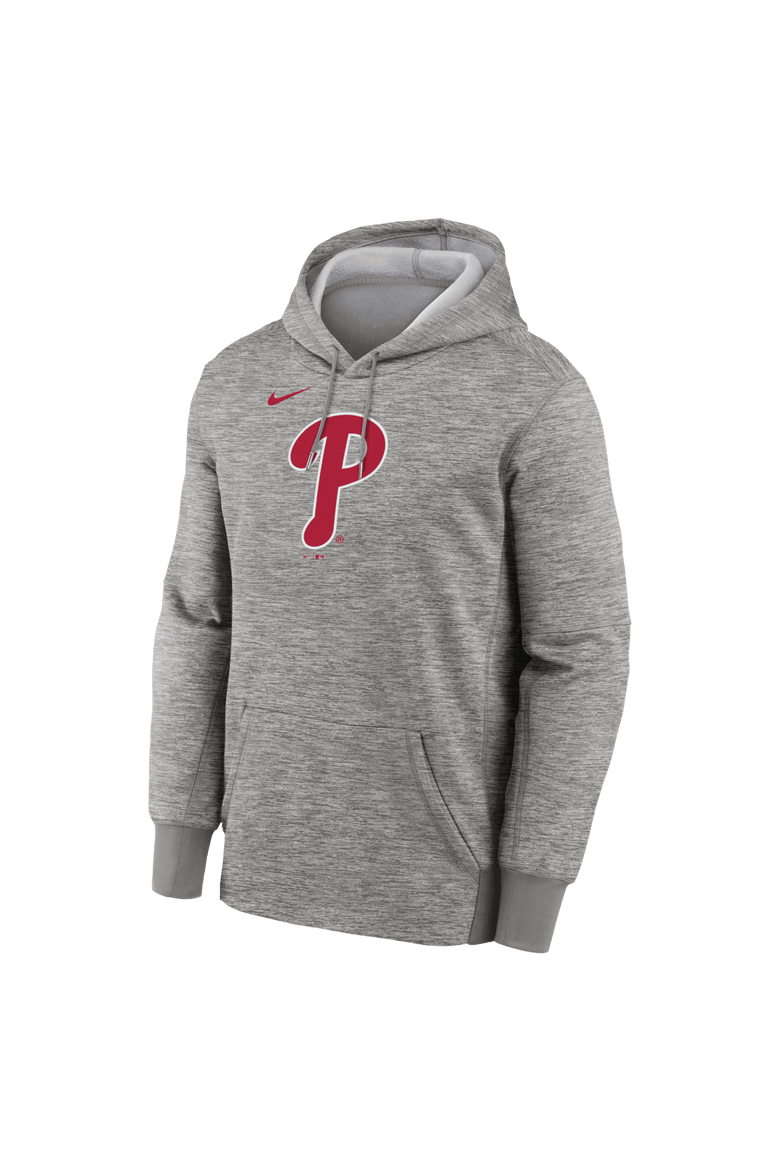 Men's Nike Heather Gray Philadelphia Phillies Primary Logo Therma Hoodie, Alternate, color, Heather Gray