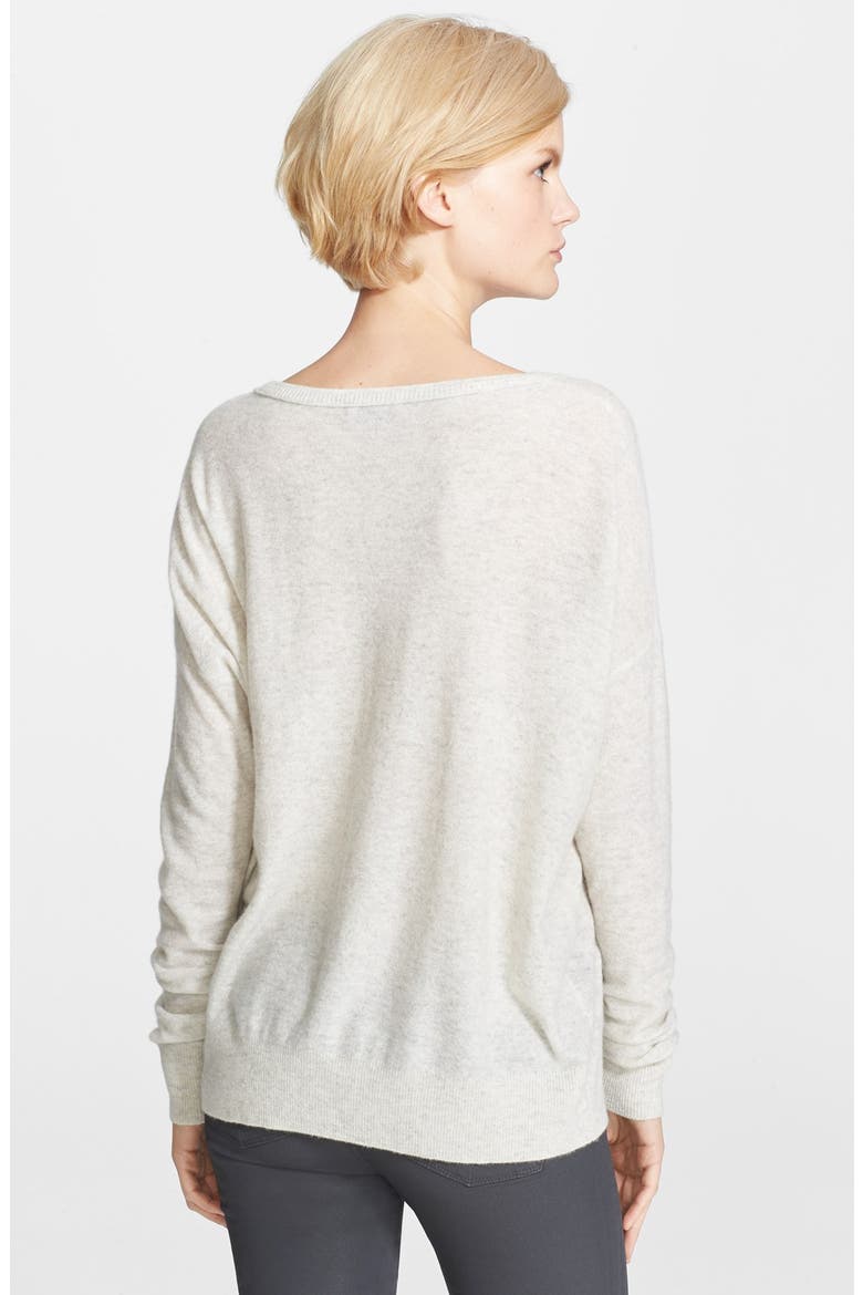 'Square' Cashmere Sweater, Alternate, color, H. CLOUD