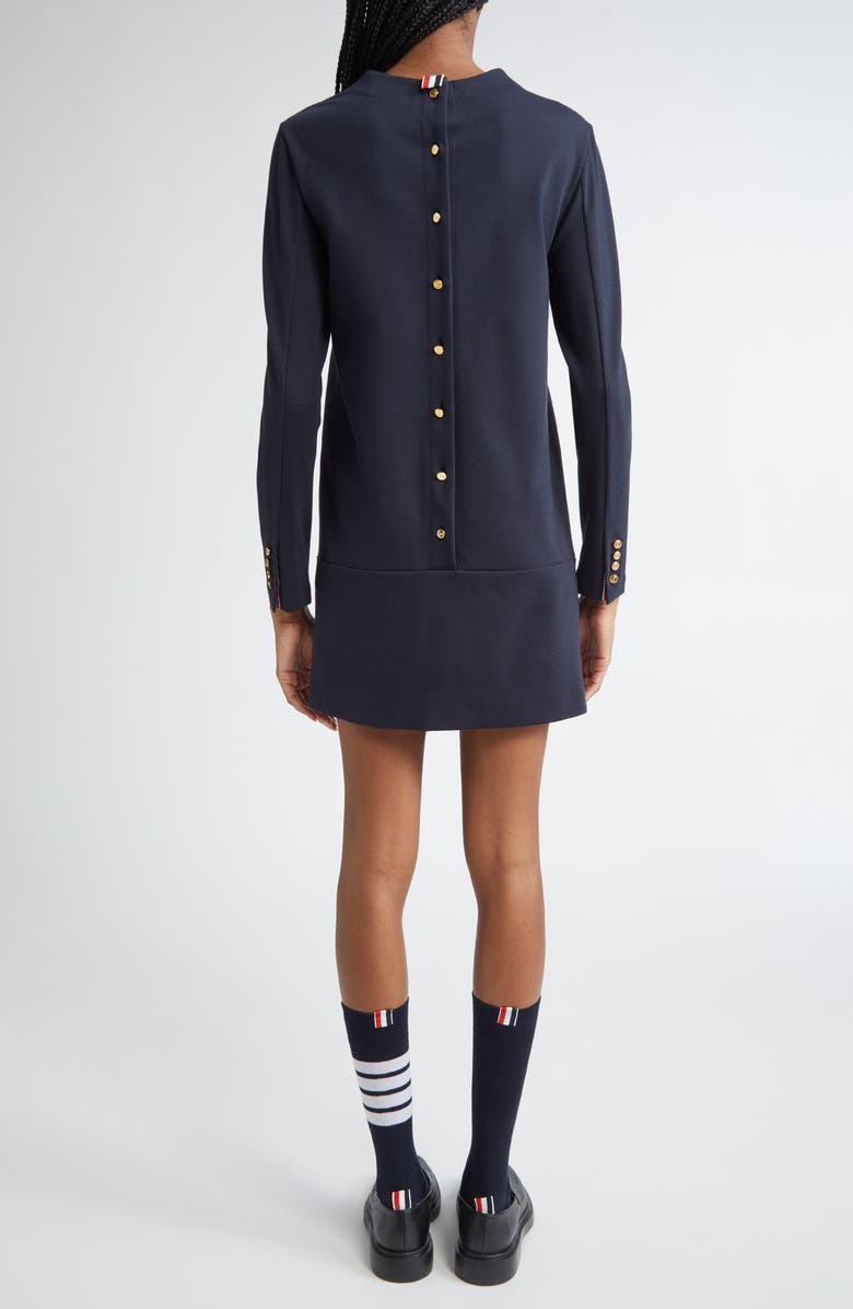 Thom Browne Long Sleeve Wool Blend Shift Dress, Alternate, color,