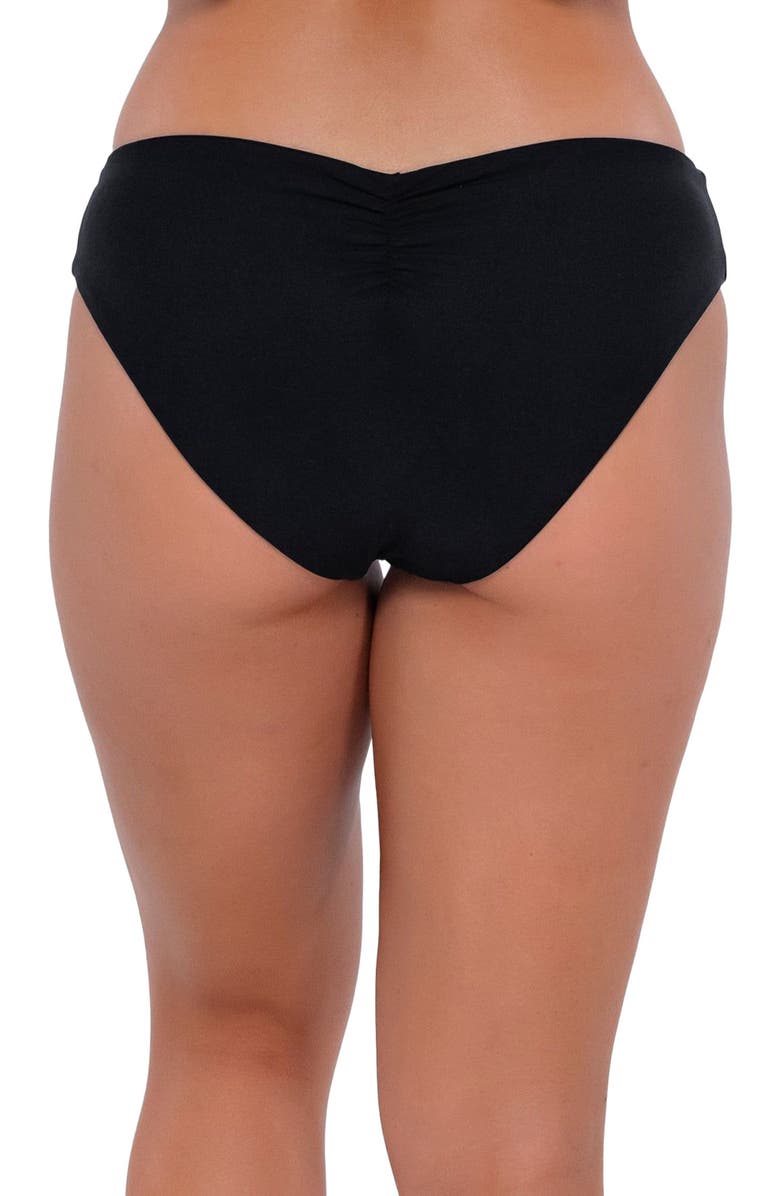 Sunsets Alana Reversible Hipster Bikini Swim Bottoms, Alternate, color, Black
