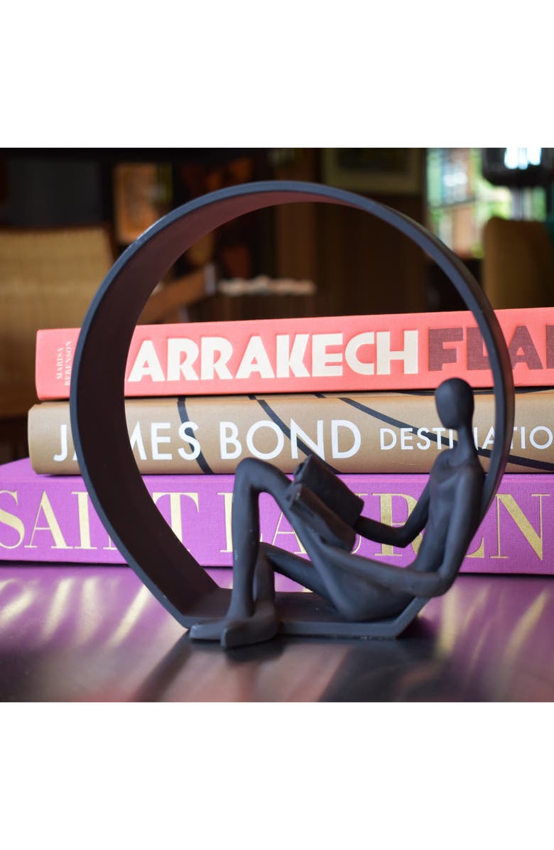 KINETIC Encircled Reader Sculpture, Alternate, color, Black