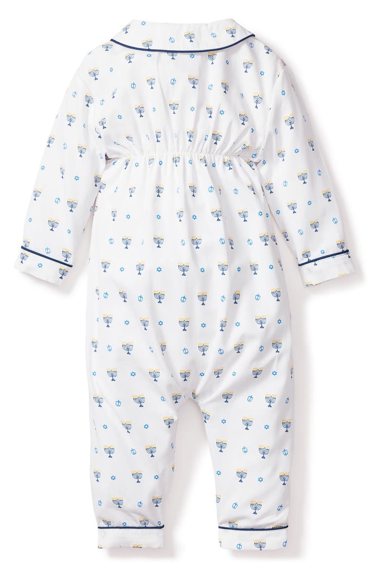 Hanukkah Cotton Blend Cambridge One-Piece Pajamas, Alternate, color, WHITE