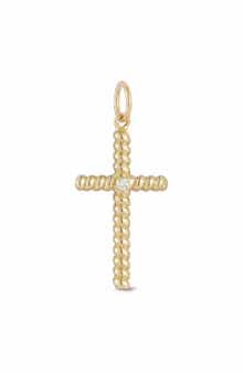 Ember Fine Jewelry 14k Gold Diamond Cross Charm
