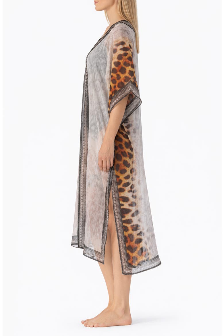 Animal Print Duster, Alternate, color, WHITE