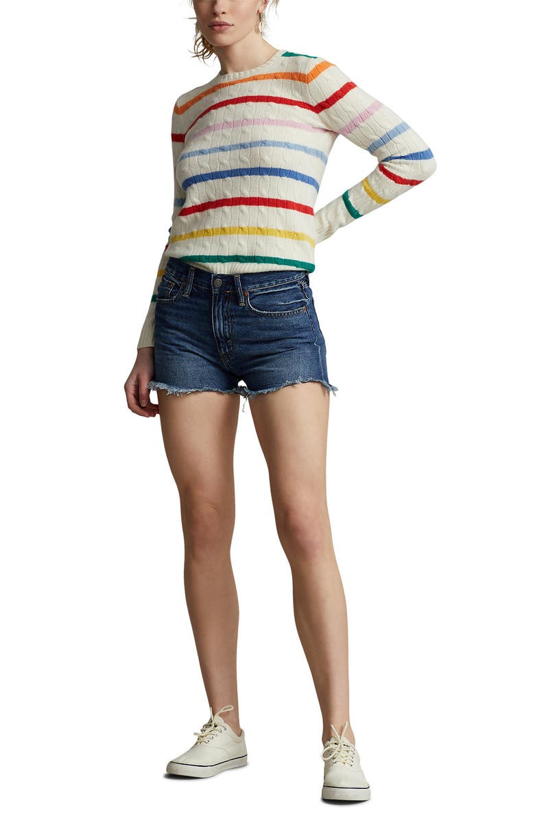 Polo Ralph Lauren Cutoff Denim Shorts, Alternate, color, 