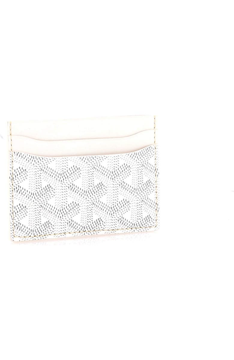 Pre-Owned Goyard Saint Sulpice Card Holder Coated Canvas, Alternate, color, White