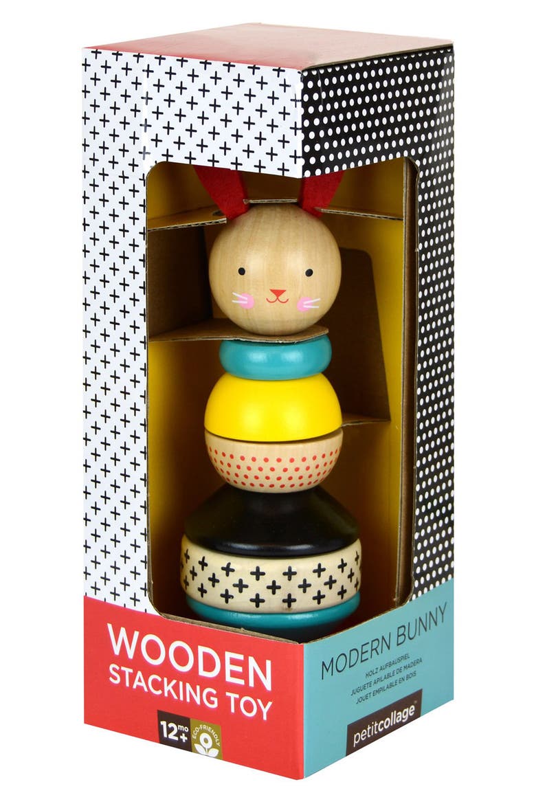 Wood Rabbit Stacking Toy, Alternate, color, MULTI COLOR