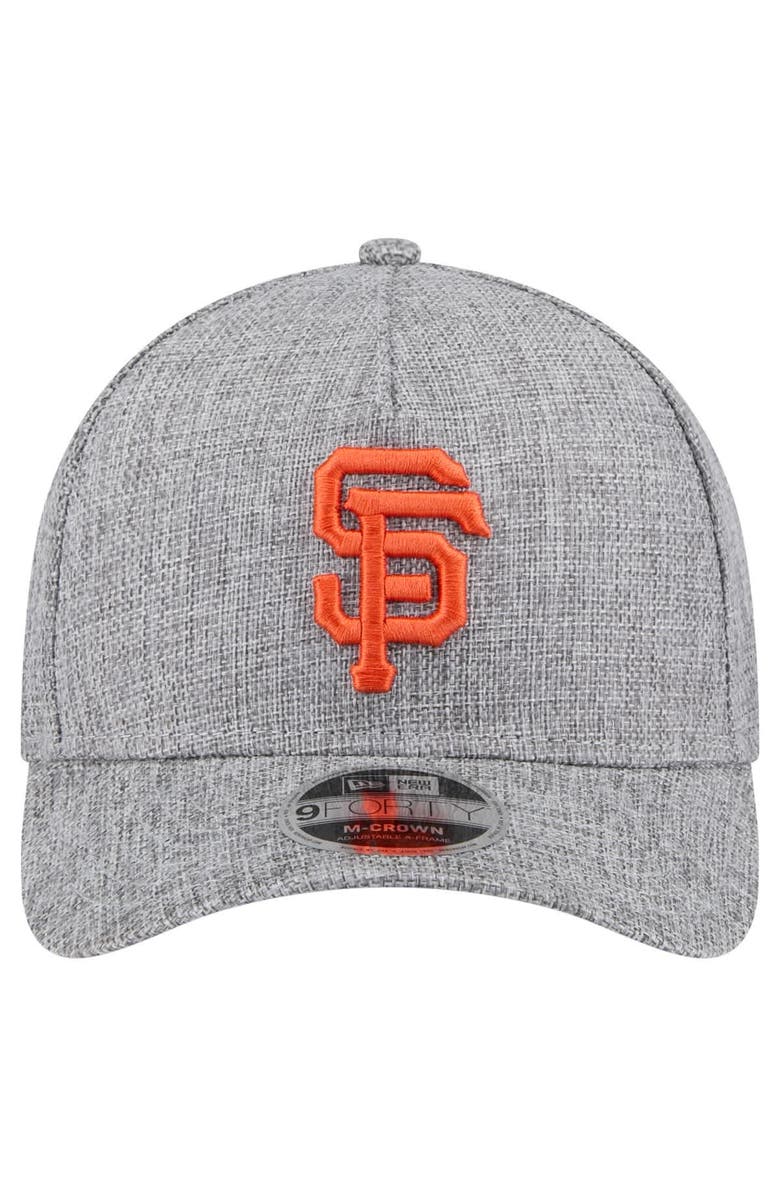 New Era Men's New Era Gray San Francisco Giants Cotton Weave M-Crown A-Frame 9FORTY Adjustable Hat, Alternate, color, 