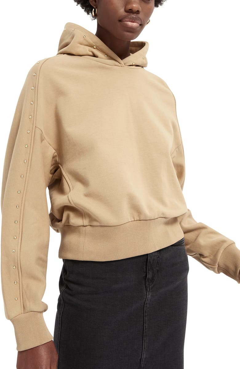 Scotch & Soda Studded Oversize Hoodie, Main, color,