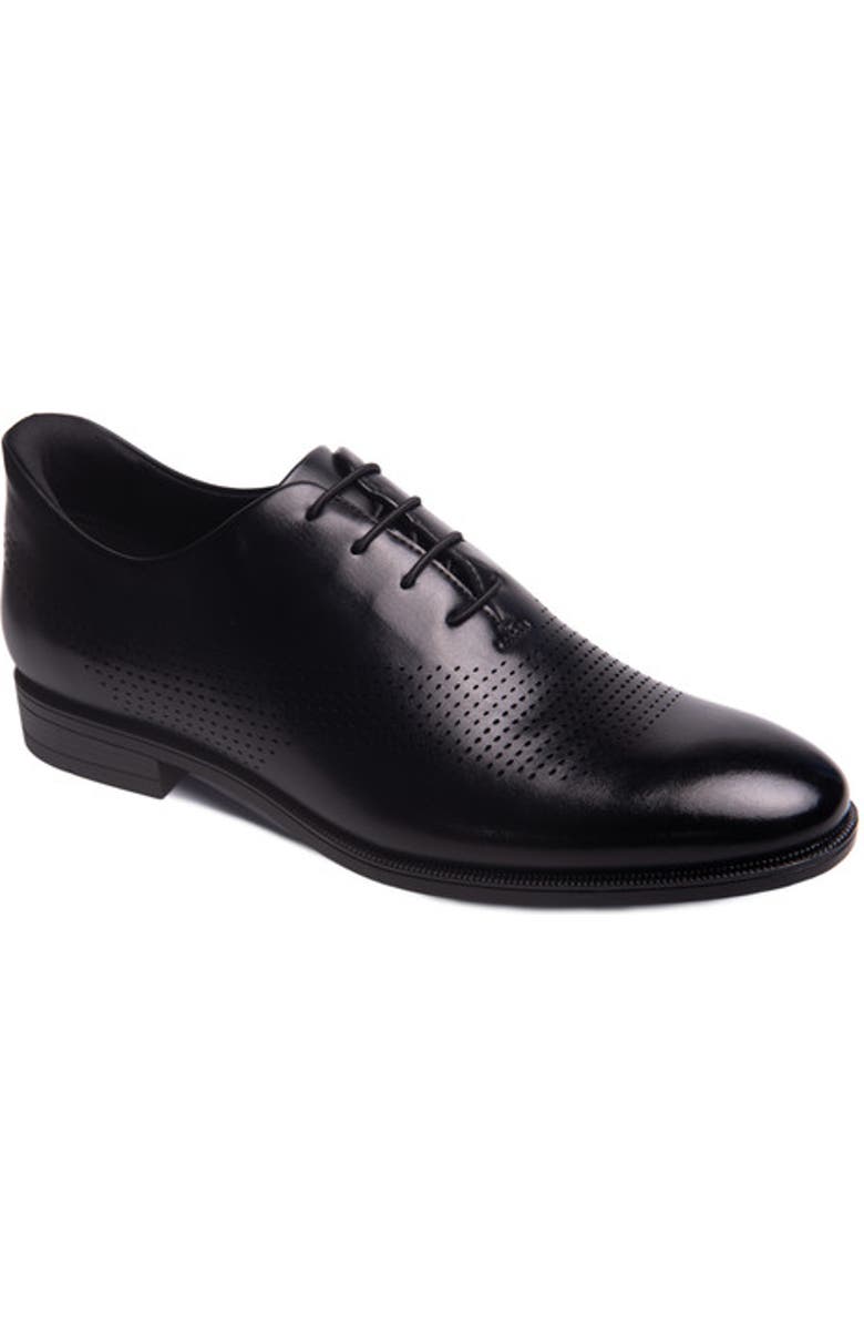 Marc Joseph New York East Road Hands-Free Slip On Technology Perforated Dress Oxfords, Main, color, Black Napa Leather