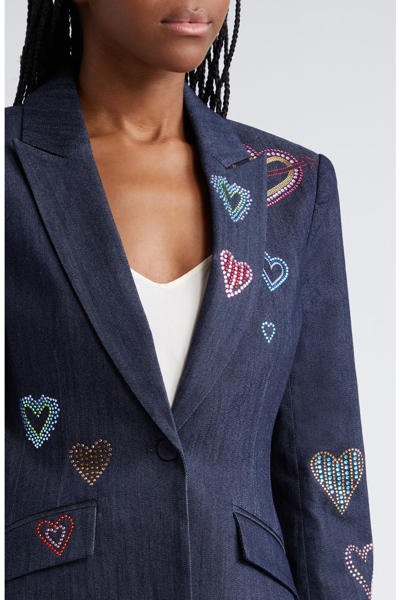 Cheyenne Denim Blazer, Alternate, color, INDIGO